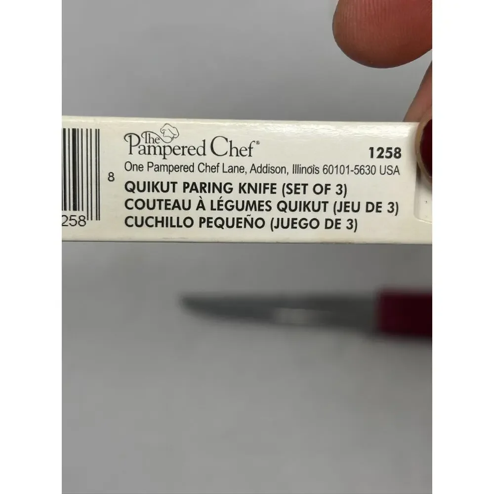 Set of 2 The Pampered‎ Chef Quikut Paring Knife 2.5